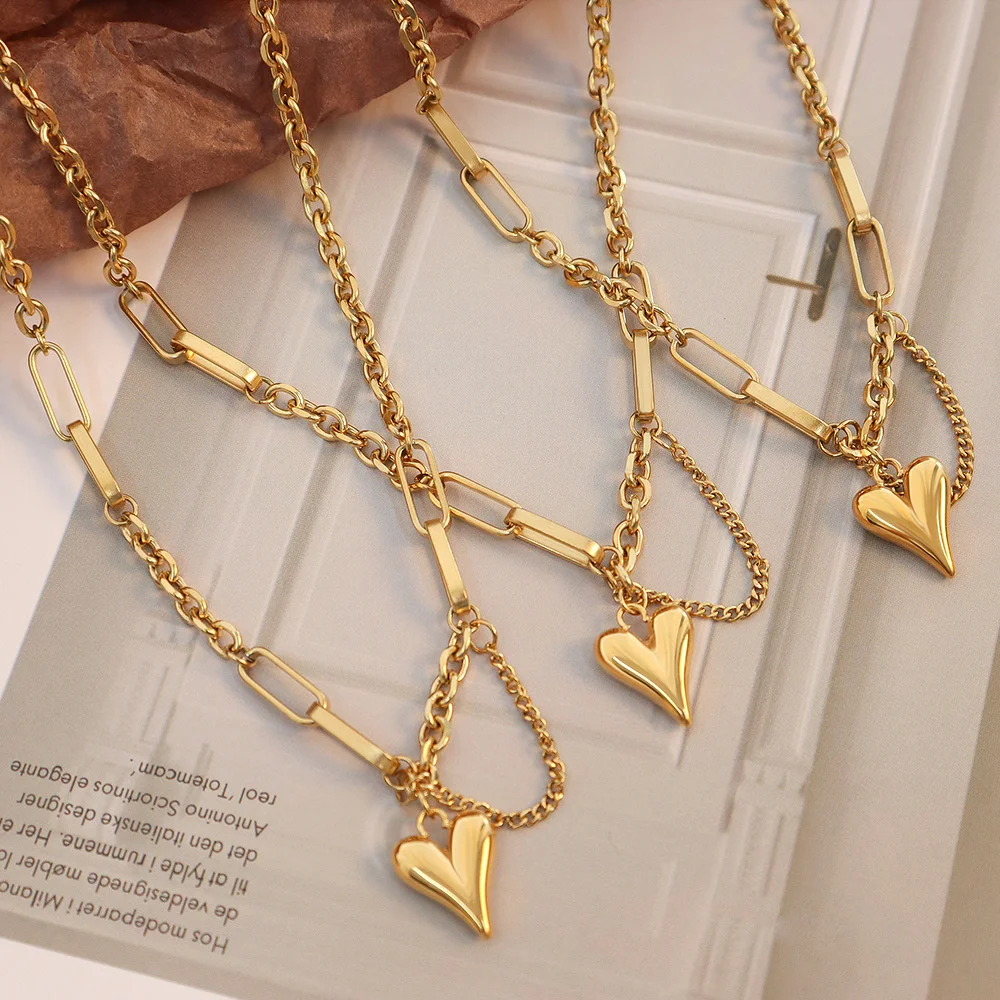 

Tassel Necklace Bracelet Gold Fashion Gothic Jewelry 2022 New Stainless Steel Accessoires Jewerly Sets For Women Janekelly