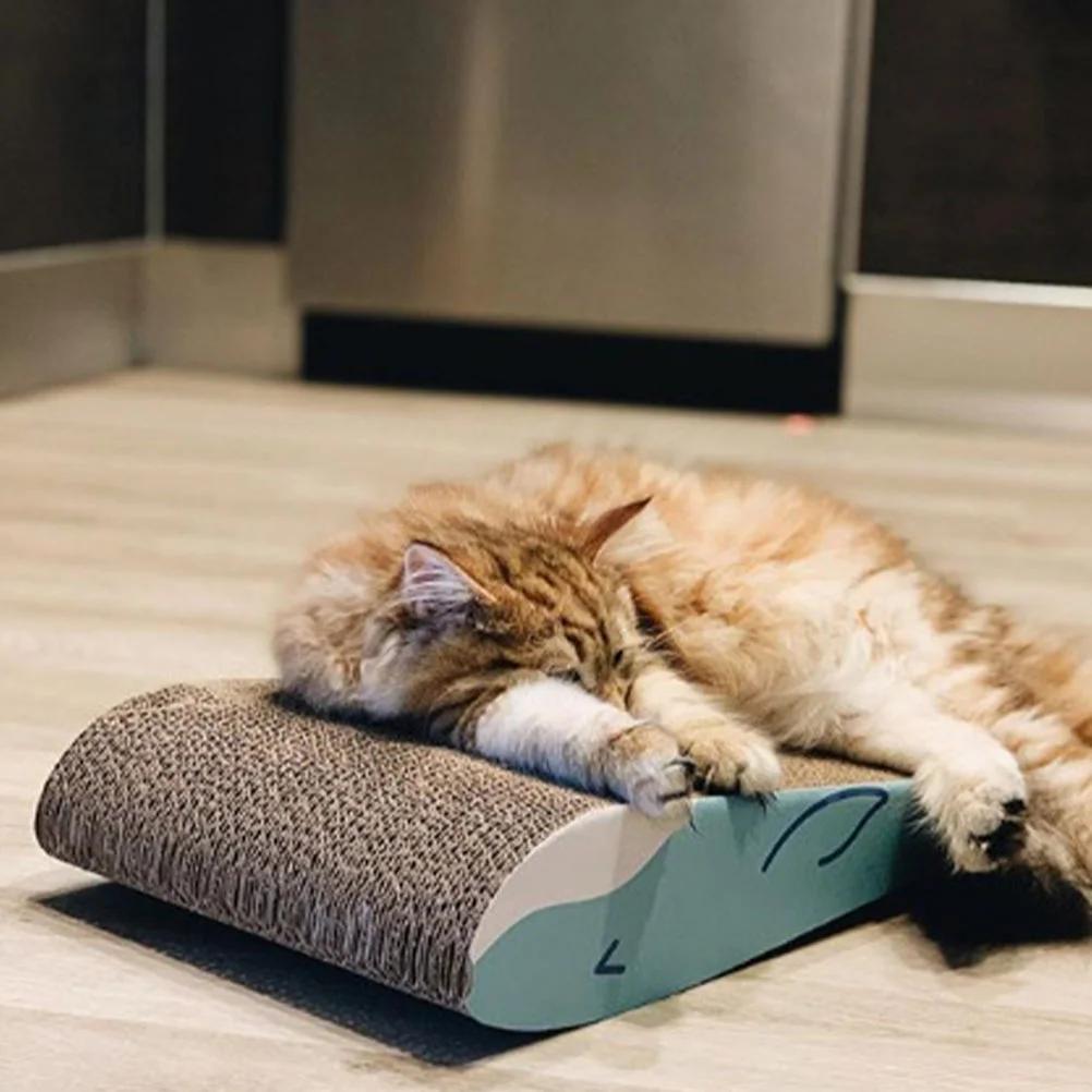 

Toy Cat Scratching Post Board For Cats Decorative Whale Scratcher Adorable Household Corrugated Paper Floor Pad Small Kitten