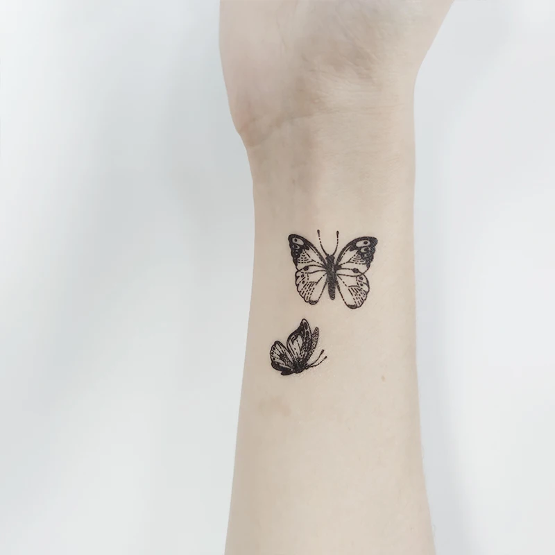

Butterfly Deer Animal Flower Element Temporary Tattoo Sticker Waterproof Women Men Fake Tatto Body Art 10.5X6cm Kids Tatoo