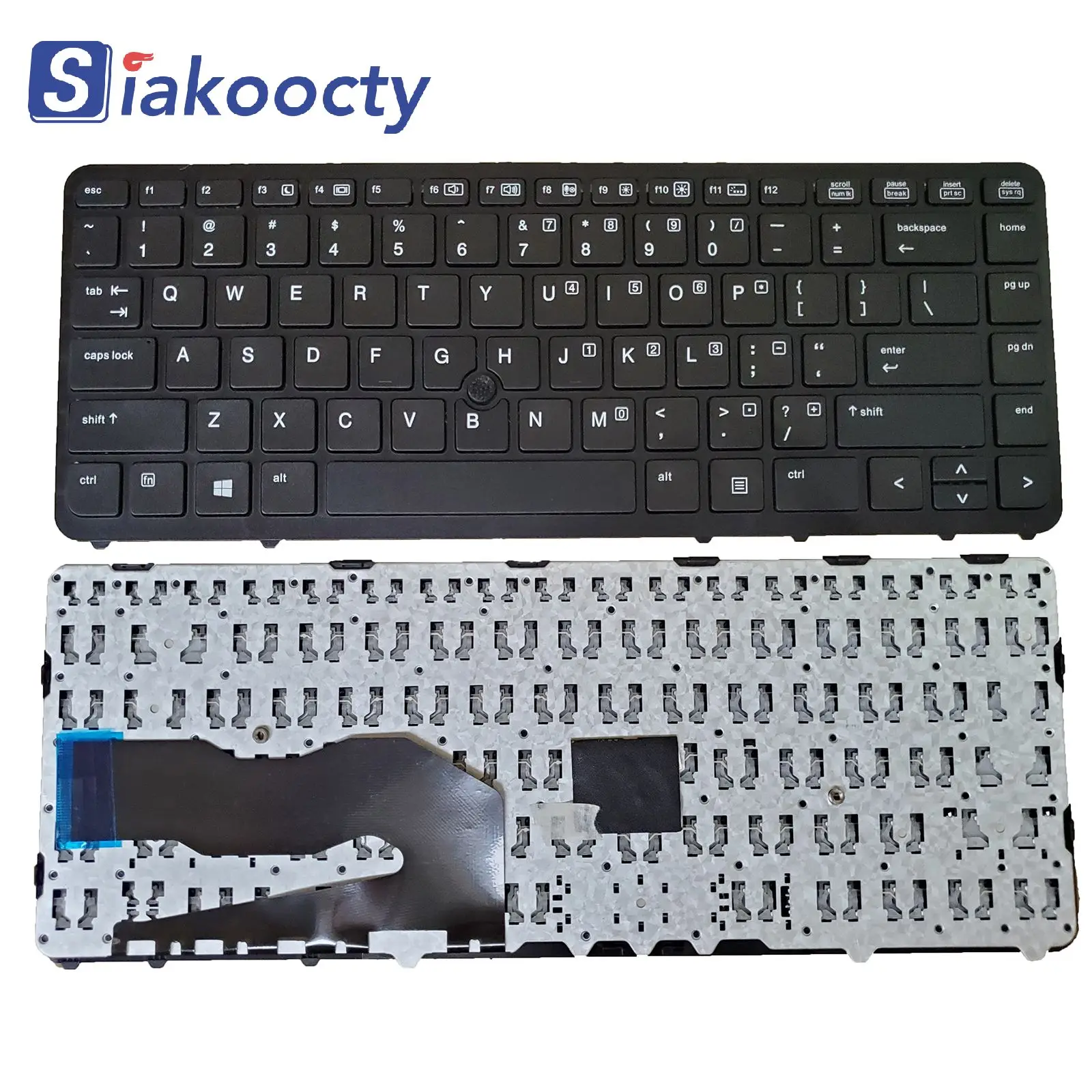 

US Keyboard for HP EliteBook 840 G1 850 G1 740 G1 745 G1 750 G1 755 G1 Zbook 14 No backlit With point black