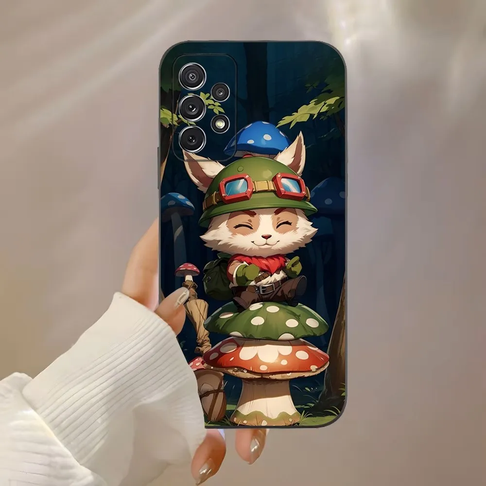 L-League of Legend T-Teemo Phone Case For Samsung Galaxy A91 A80 A73 A72 A71 A53A52 A32 A31A22 A21s A20 Black Cover