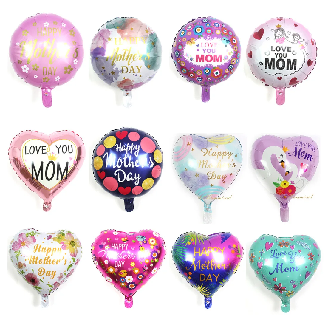 

10pcs 18inch English Spanish Mother Foil Balloons Mother'S Day Heart Shape Helium Love Globos Decor Mama Balloon Gifts Balaos