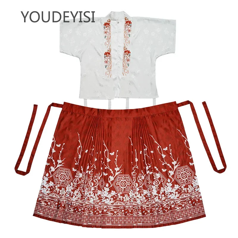 Новинка от YOUDEYISI китайский ханьфу жаккардовый вышитый женский топ с вырезом