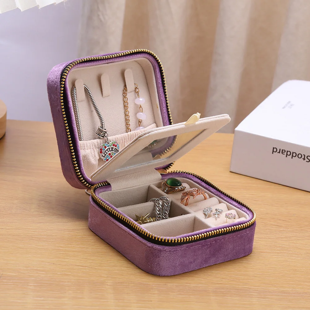 Box Jewelry Case Travel Ring Organizer Display Holder Gift Necklace Wedding Earrings Bracelet Portable Decorative Storage Mini