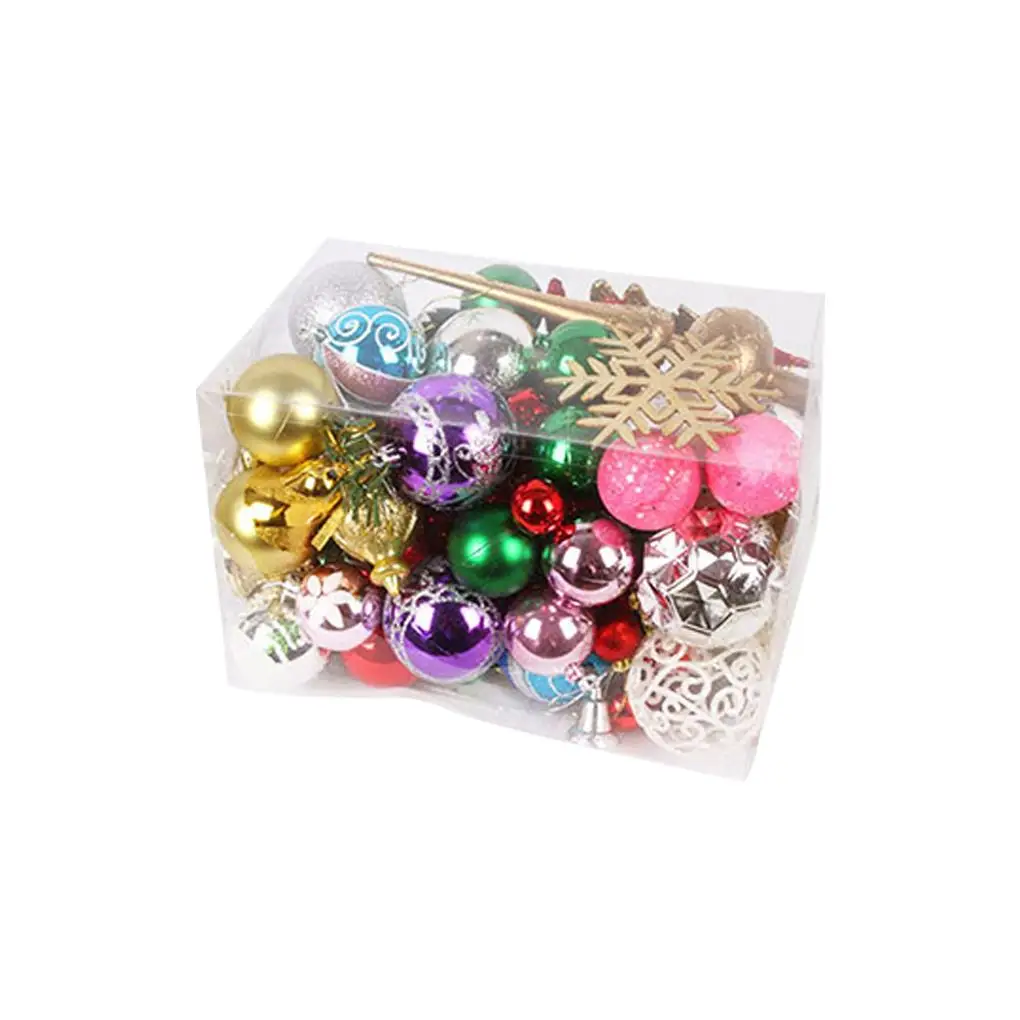 

Christmas Tree Hanging Balls Plastic Baubles Home Office Hotel Christmas Decoration Ornaments Set