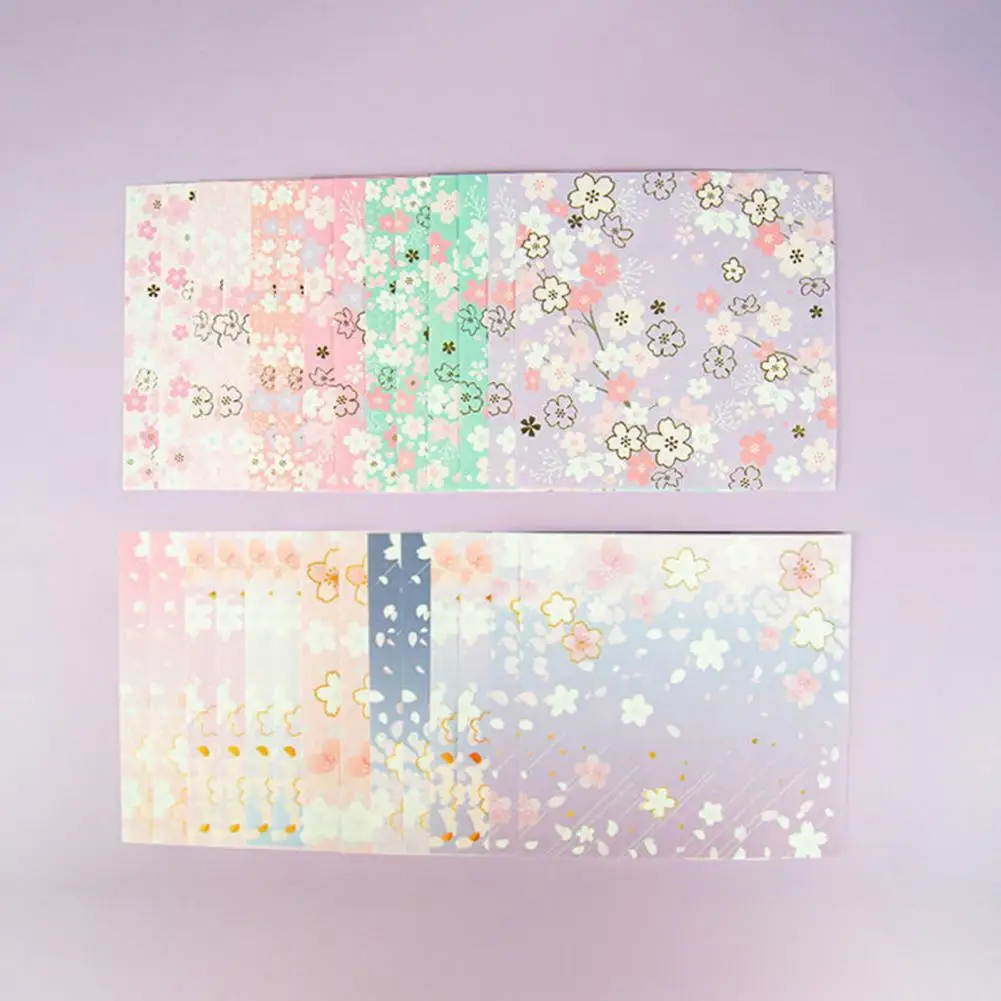 

14 Sheets Bronzing Papers Stylish Square Anti-break for Home Flower Chiyoda Papers Craft Papers