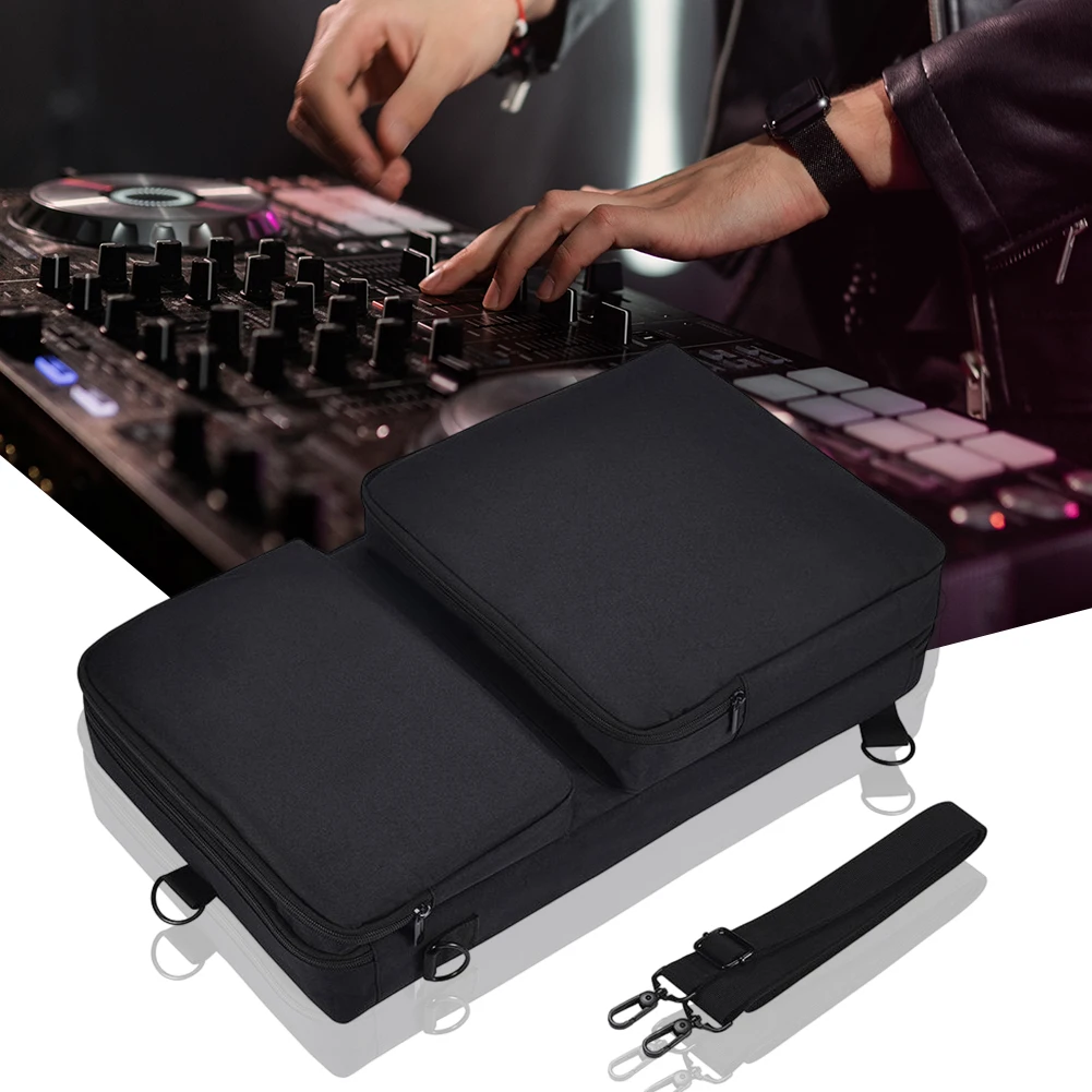 

Portable DJ Turntables Protective Case with Sholder Strap Travel Carrying Storage Bags Accessories for Pioneer DDJ-400 DDJ-FLX4