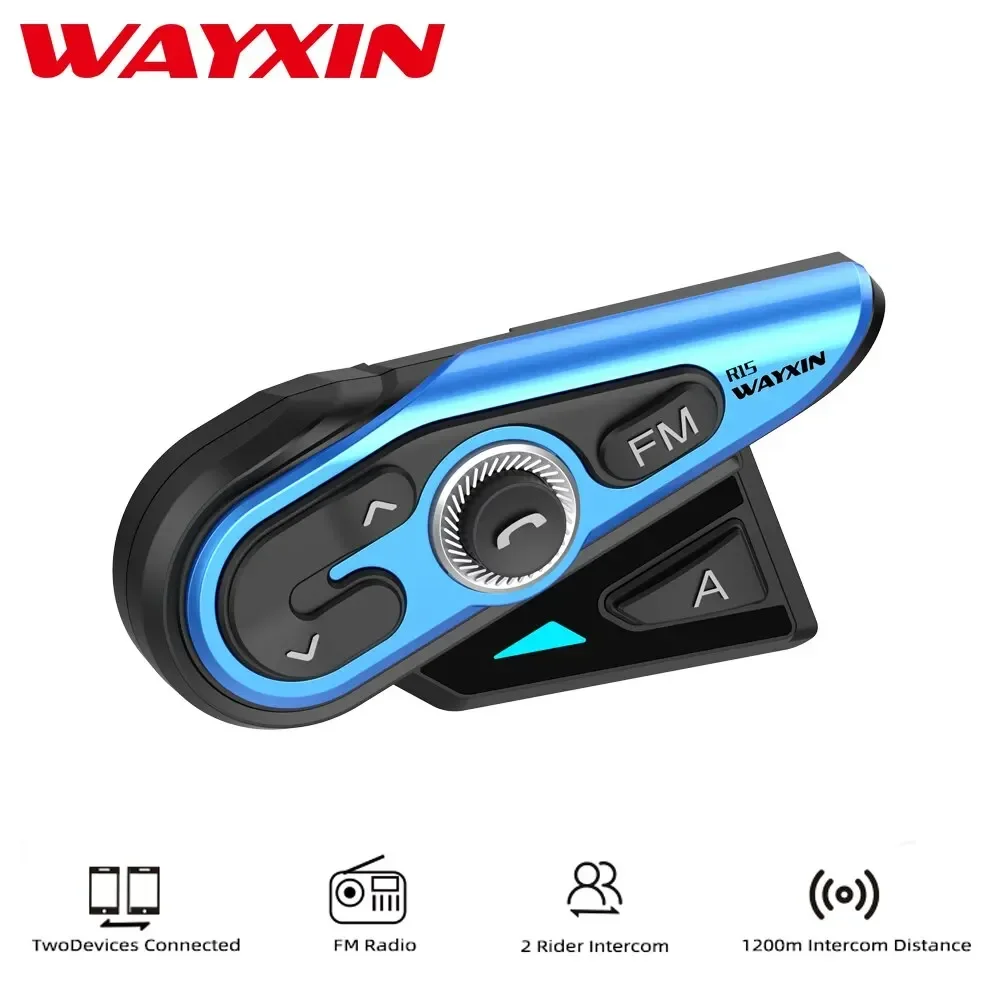 Устройство Беспроводной Связи Wayxin Для Мотоциклетного Шлема 1200 М Bluetooth 5 0 Fm-радио