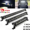 6D Ultra Strip LED Light Bar 8" 14" 20" inch Driving Fog Lamp Work Light 4x4 Led Bar for Motorcycle Offroad SUV ATV Tractor 1