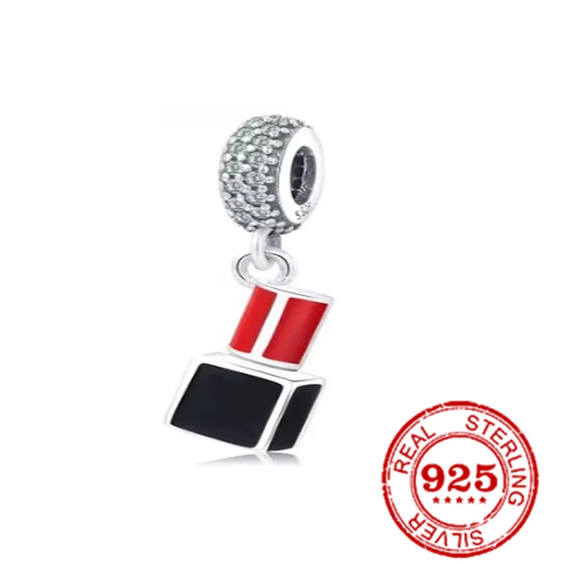 Женский браслет из серебра 2022 пробы с красным яблоком вишней снеговиком |