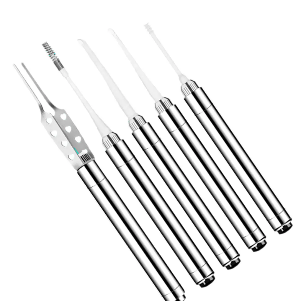 

5 in 1 Ear Cleaner LED Flashlight Ear Wax Removal Tool Children Kids Adult Earwax Pick Spoon Tweezers