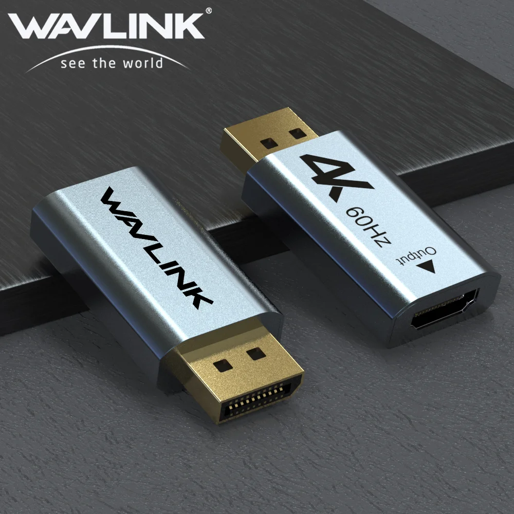 

Female To Male Cable DP To HDMIport Max 4K 60Hz Displayport Active HDMI-Adapter Support Audio Video For PC Laptop Projector