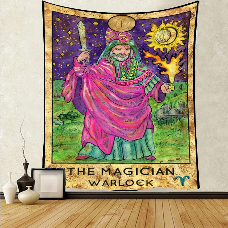 Фото Настенный Гобелен Sun Tarot Metro Настенный декор Мандала домашний декор психоделический ковер гобелен Witchcraft настенные гобелены №4