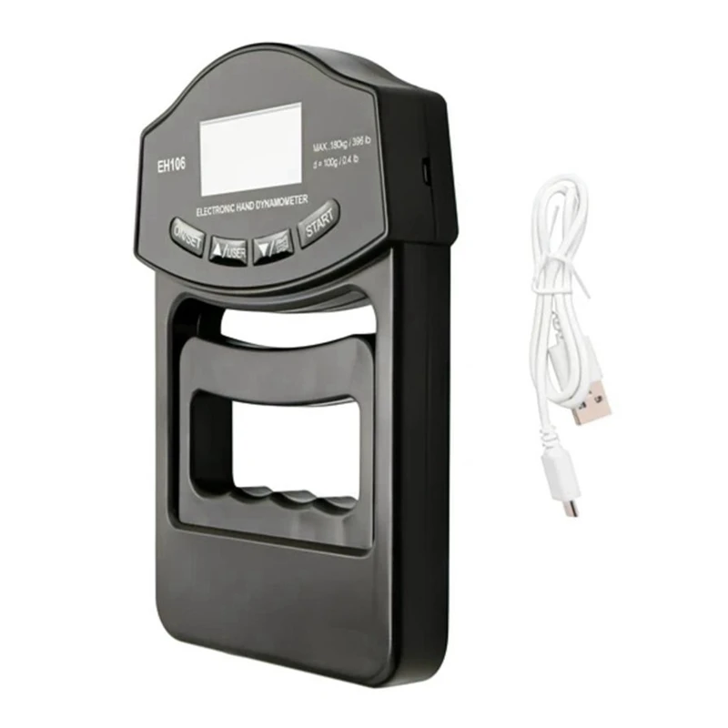 

Grip Strength Tester,396Lbs/180Kg Digital Hand Dynamometer Grip Strength Meter USB LCD Screen Hand Grip Dynamometer