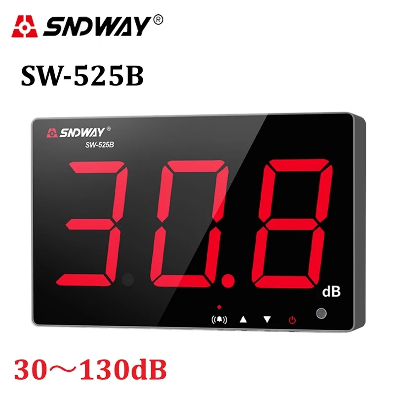 Sndway Sw525b 130db Fixado na Parede Portátil Handheld Resposta Rápida Som Medidor de Nível Ruído Digital