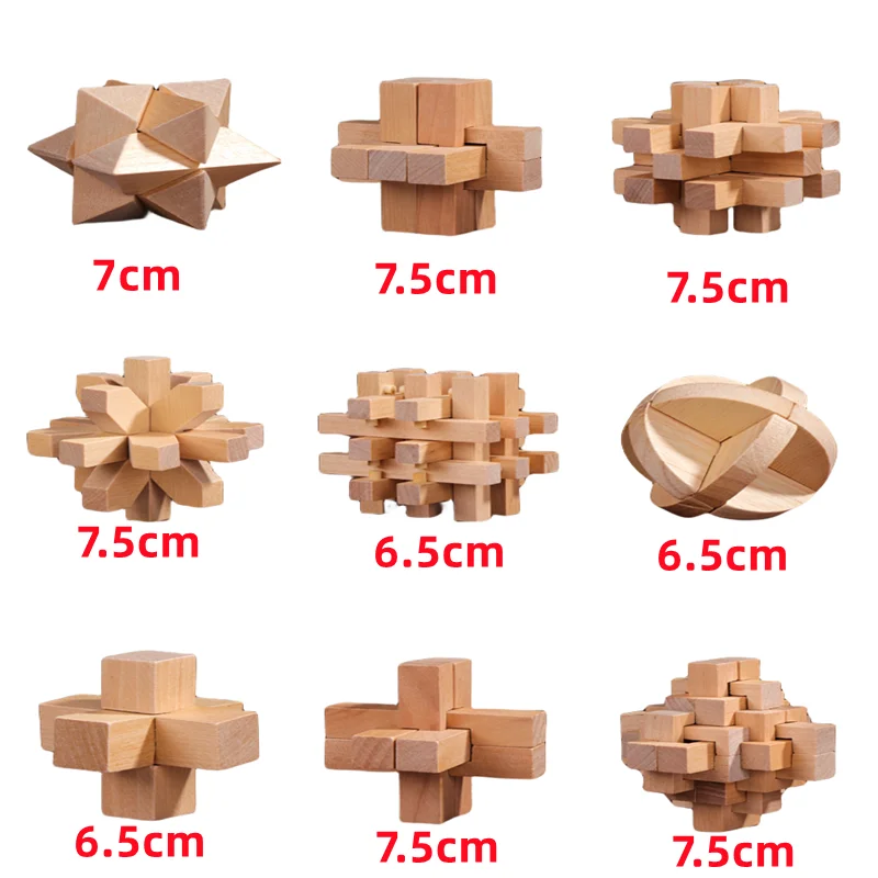 Игрушка игрушечная Kong Ming Luban Lock для детей 3D деревянная игрушка ручной работы