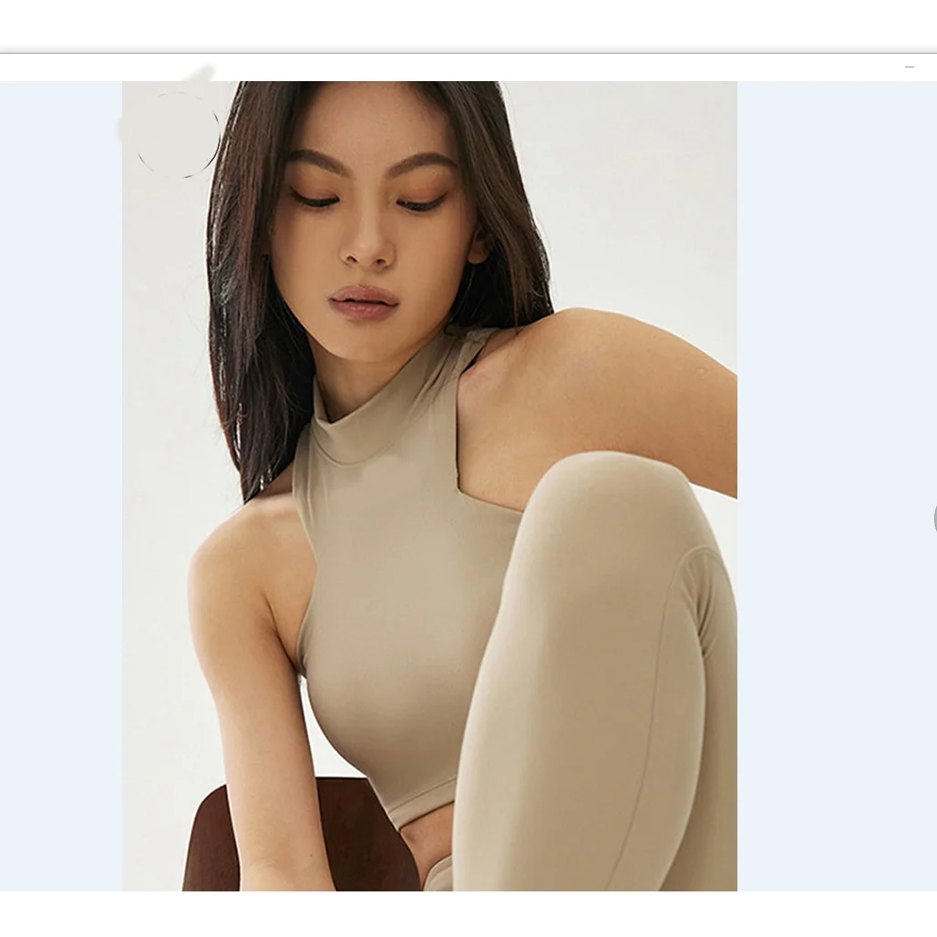 Yoga Women's Top Sports Fashion Fitness Outdoor Open Button Sleeveless TopWaist tightening And Hip Lifting Or Yoga Pants