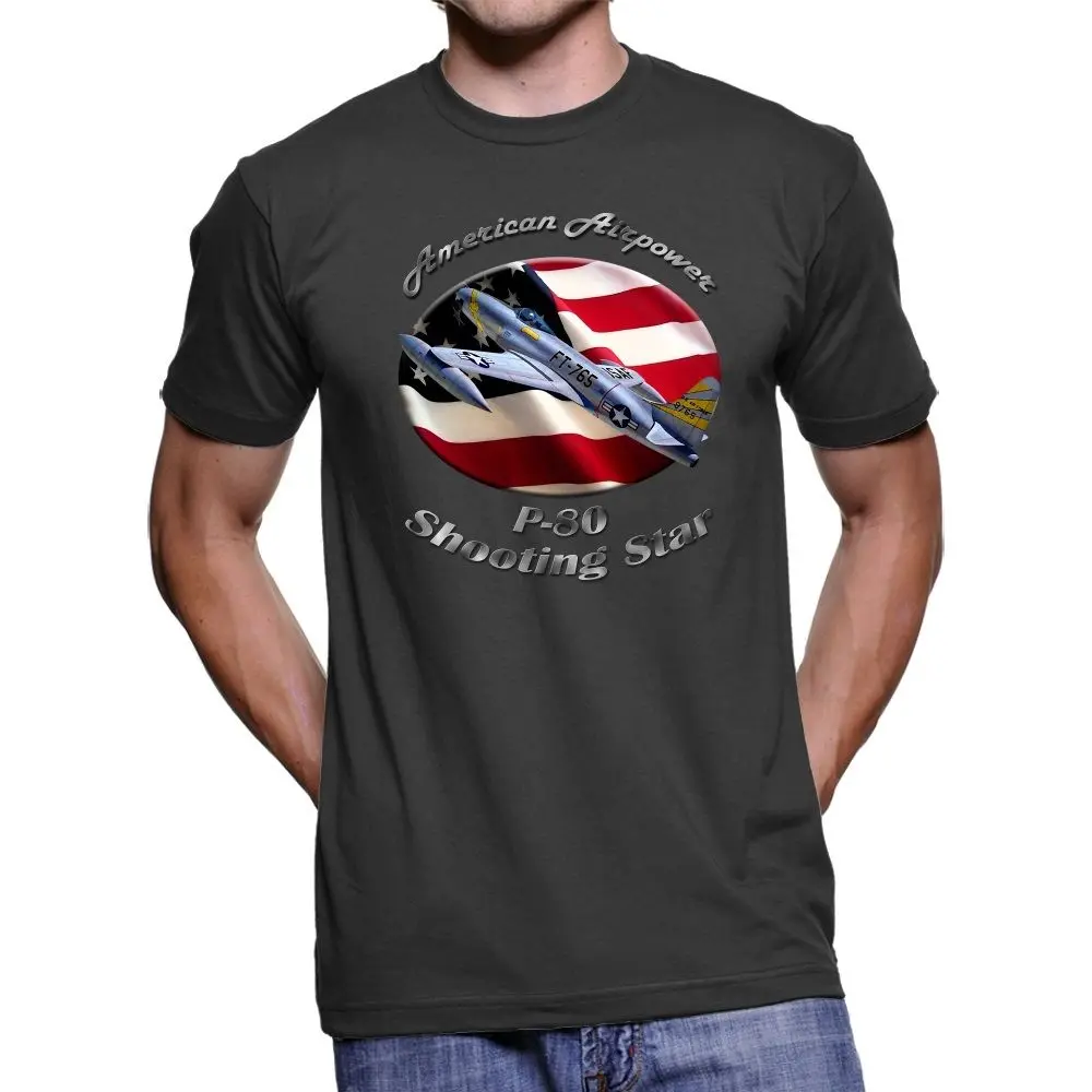 

Fashion Hot Sale P-80 Shooting Star American Airpower Men`S Dark T-Shirt Tee Shirt Custom Aldult Teen Unisex