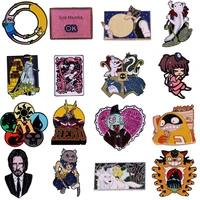 bg1917 japanese anime manga horror movie enamel pins badges for backpack collar lapel pin cute animal jewelry birthday gifts