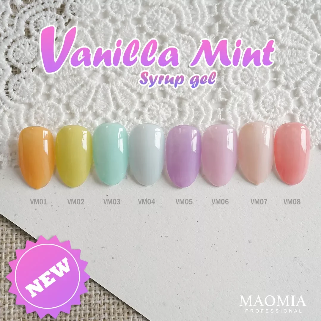 

Vanilla Mint Color Syrup Gel Polish UV LED Transparent Gels Varnish Semi Permanent Sugar Nail Gel Manicure Accessories