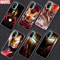 iron man marvel case for xiaomi redmi note 9s 8 11 7 9 10 pro 10s 8t 11s clear back soft cover note 9 s 8pro k40 5g capa ironman