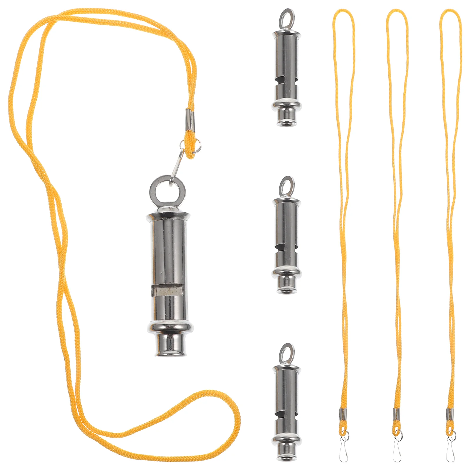 

4Pcs Outdoors Sports Whistles Referee Whistles Stainless Steel Whistles