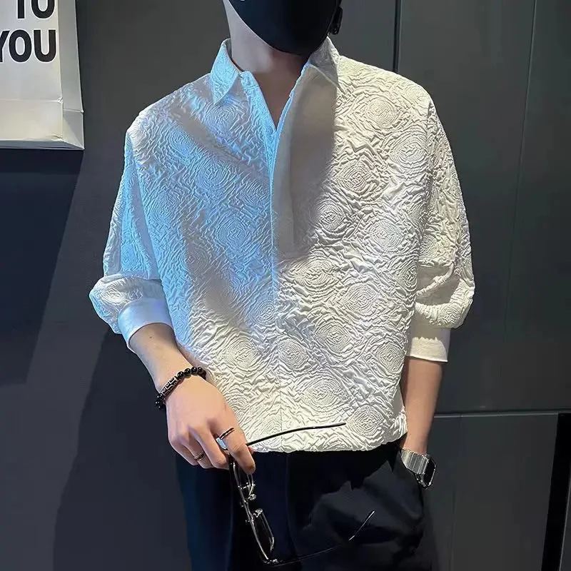 

Рубашка мужская свободного покроя, хлопок и лен, короткий рукав, Повседневная Красивая блузка, весна-лето