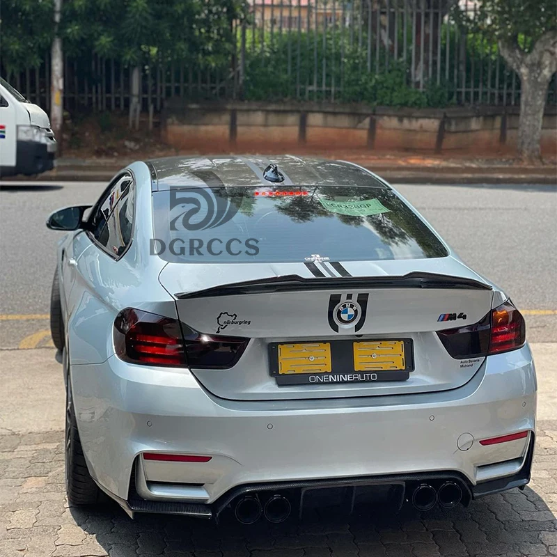 Для BMW M4 F82 PSM Стиль Углеродное волокно Задний спойлер Крыло багажника 2014-2020