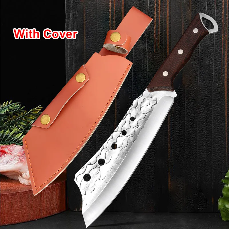 8 дюймов кованый нож мясника ручной работы мясницкий для мяса измельчения костей