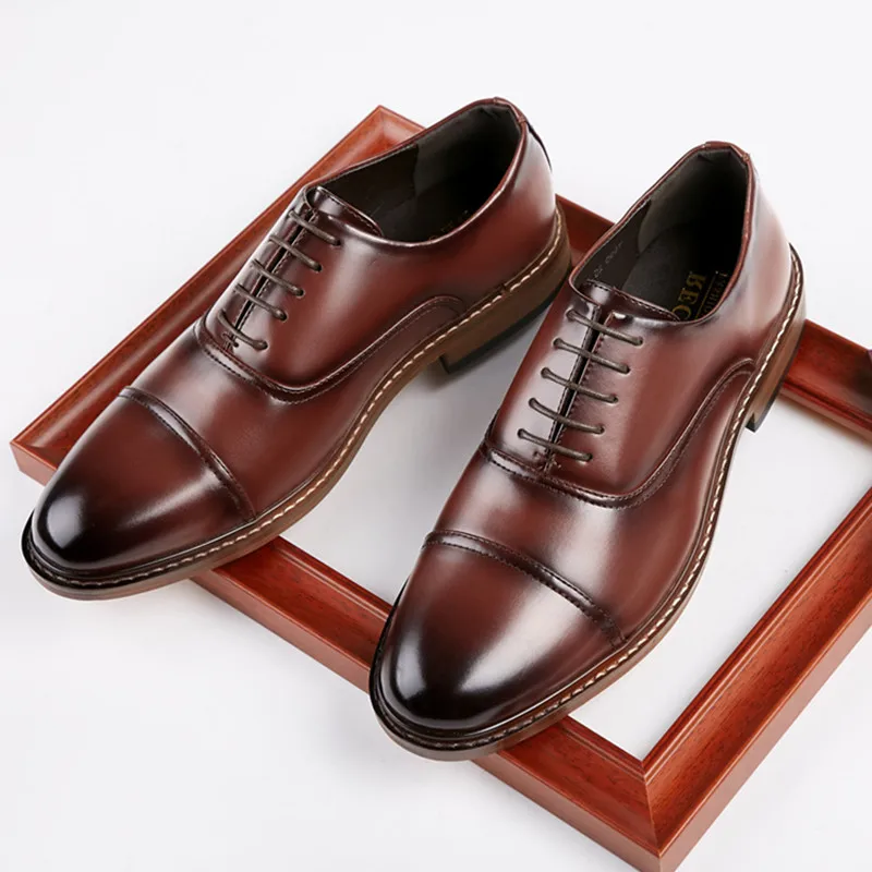 

Classic Business Men Luxury Dress Shoes Fashion Elegant Formal Wedding Office Oxford Shoes For Male Lace Up Shoes 2022 New A004
