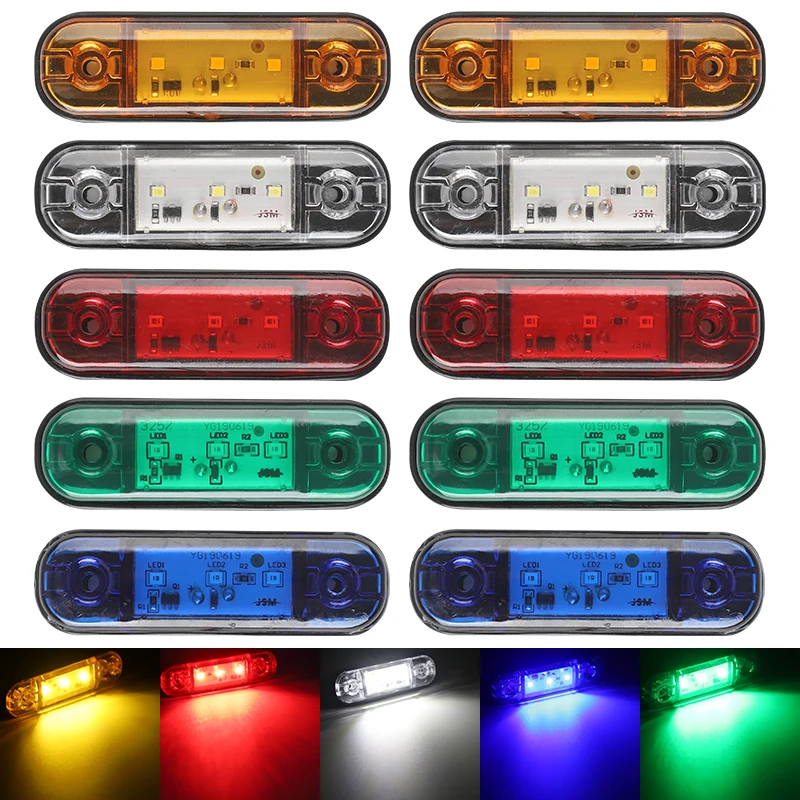 

2PCS 12v 24v Led Side Marker Lights for Trailer Trucks Caravan Side Clearance Marker Light Lamp Led Lorry 24v Truck Bulky Lights