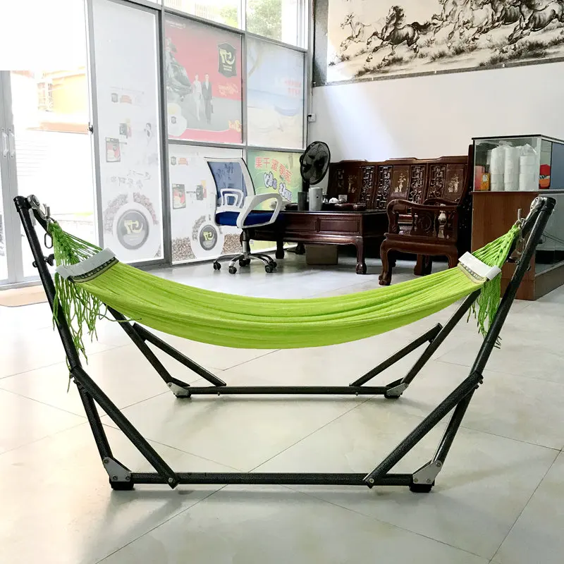 Children's Folding Stand Hammock Bed, Indoor & Outdoor Shaker Swing, Hold Up 160 LBS Space Saving