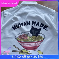 humanmade shirt love instant noodles print couple loose womens mens human made shirt