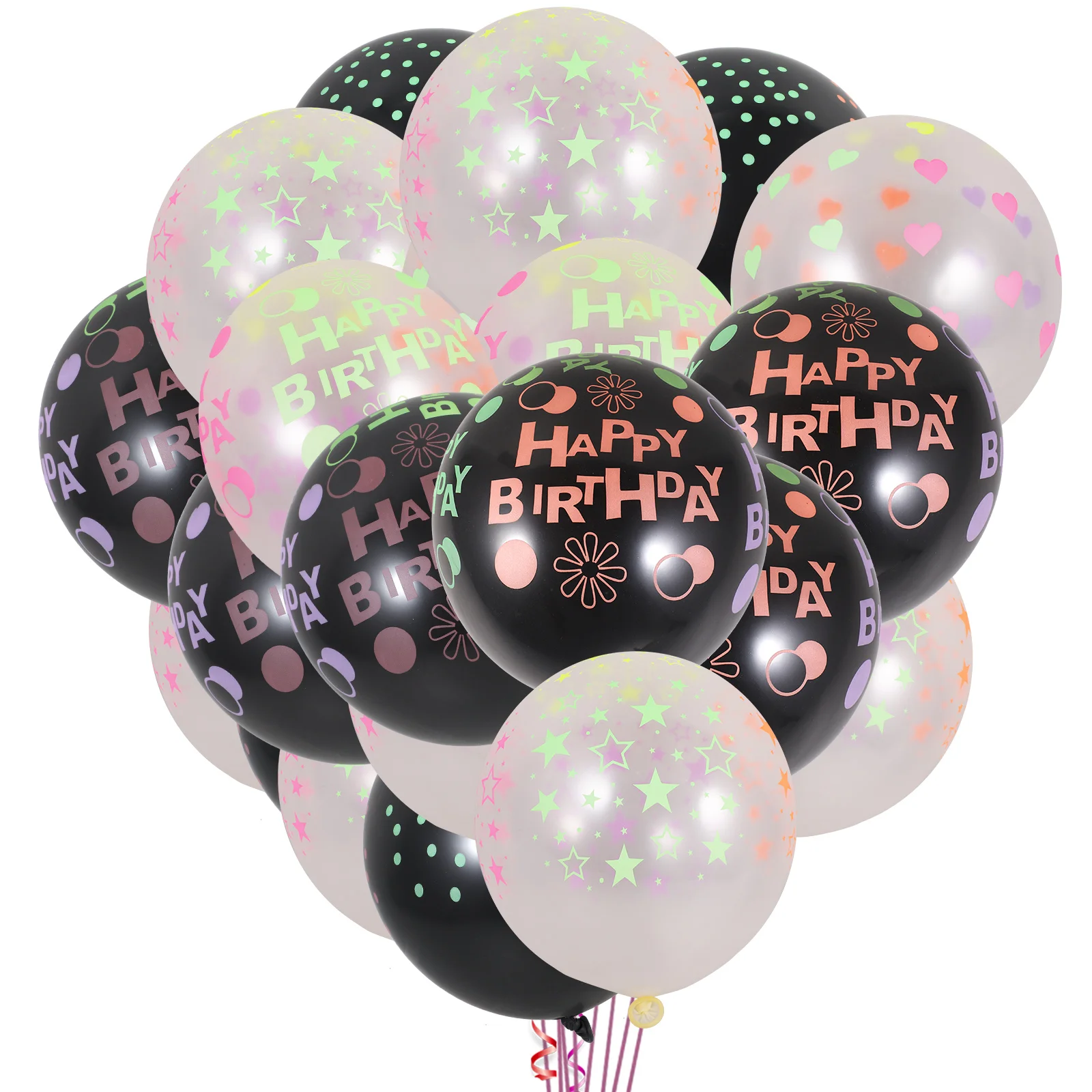 

100Pcs Delicate Personalized Creative Glow In The Dark Balloons Neon Party Decorations Neon Party Supplies