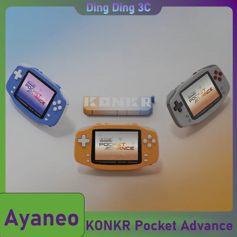 Фото AYANEO KONKR Pocket Advance — портативная ретро-игровая консоль в классическом дизайне GBA, портативный карманный игровой плеер, ретро-игровая консоль. №1