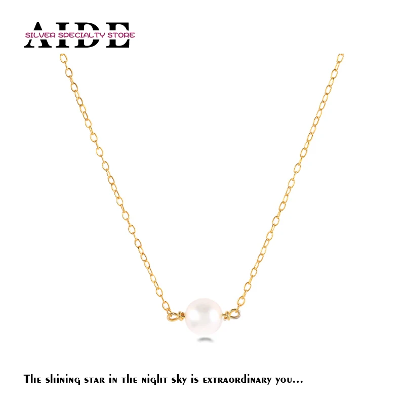 

AIDE S925 Silver Pearl Ladies Clavicle Necklace Pendant For Women Luxury Jewelry Chain Necklace Collares Bijoux Collars Gifts