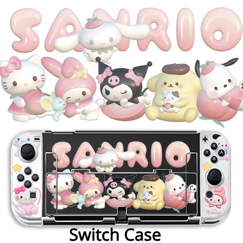 

Sanrio Kawaii Hello Kitty Anime Switch Case Cute Cartoon Switch Case Anti-drop Protective Cover Nintendo Game Consoles Case