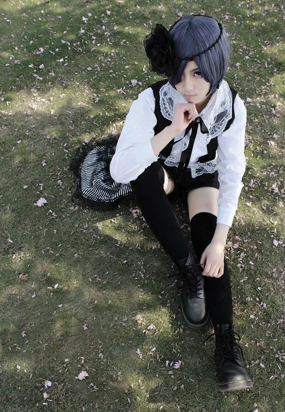 Костюм для косплея Ciel Phantomhive с носками костюм Kuroshitsuji на Хэллоуин