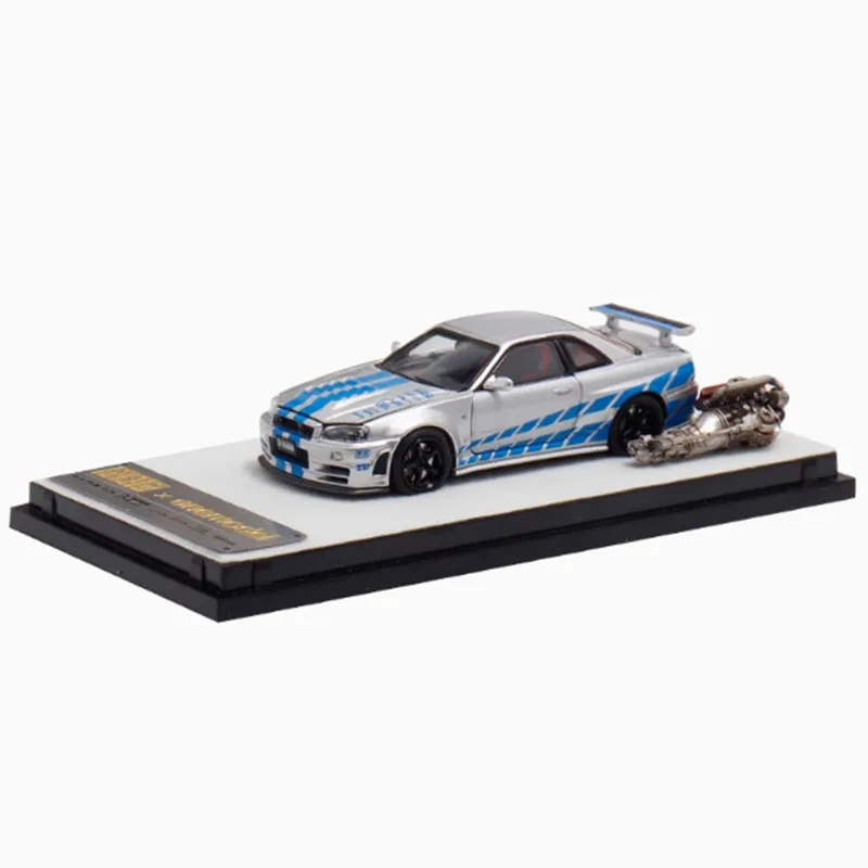 WELLY 1:64 Nissan GTR34 Z-TUNE GT-R R34 металлическая модель автомобиля