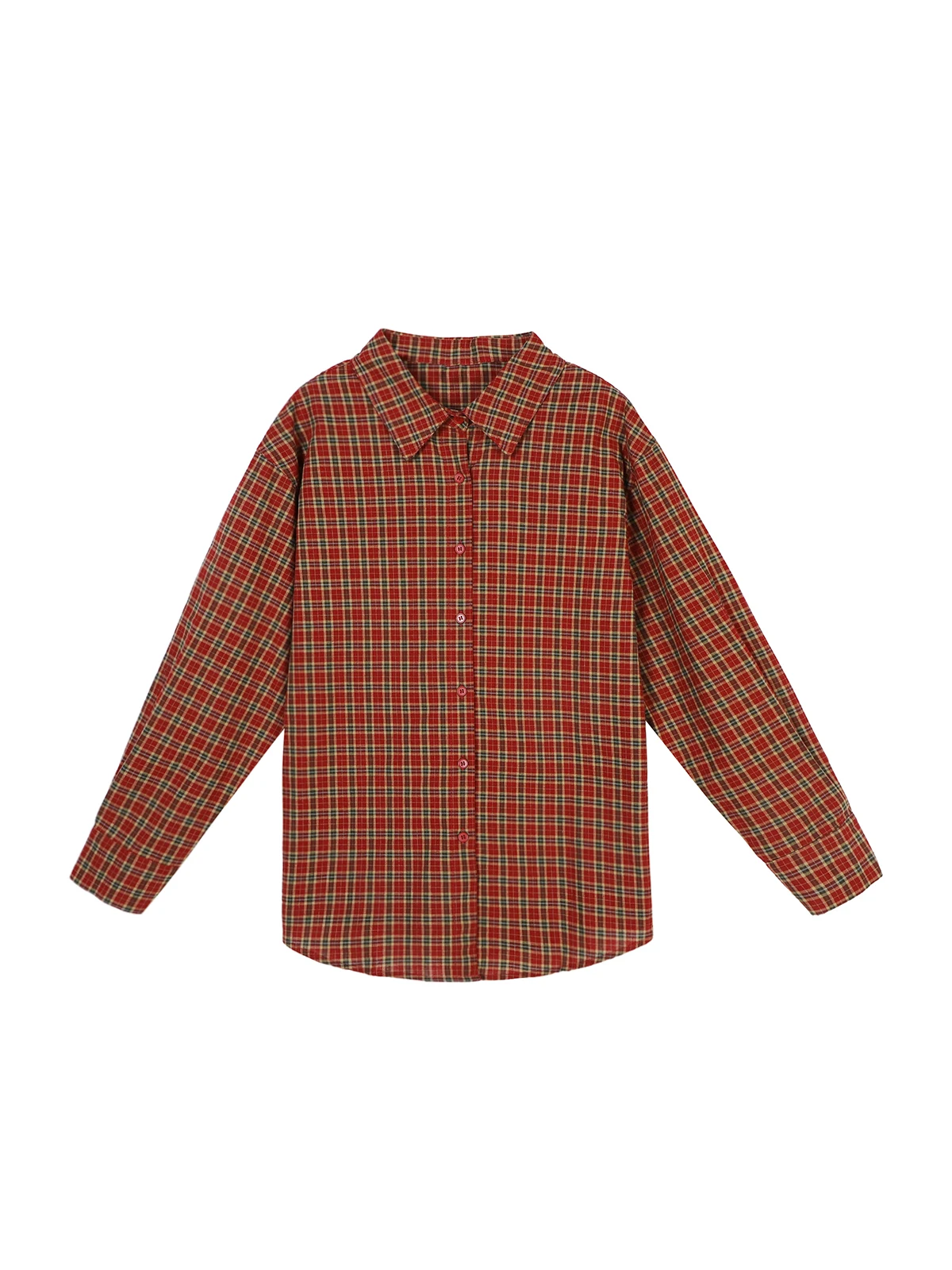 Xinhelp Vigorous Girl Ретро Sle клетчатые рубашки с длинными рукавами Верхняя одежда для