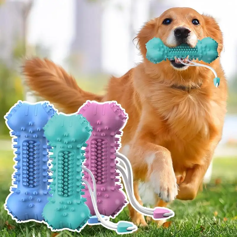 

Rubber Bone Bite Resistant Pet Toys Dog Chew Molars Teeth Training Odorless Toys pet Aggressive Chewers dog Chewing Training Toy