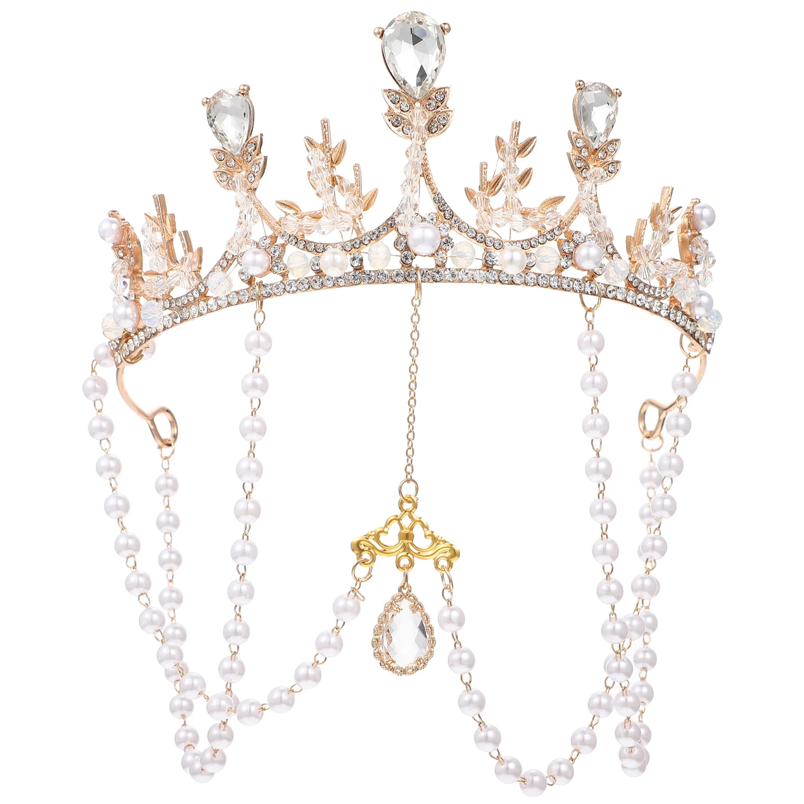 

Tiara Girls Bridal Headband Hair Rhinestone Weddingroyal Kidsbride Headdress Birthday Party Headpiece Crownhoop Headwear