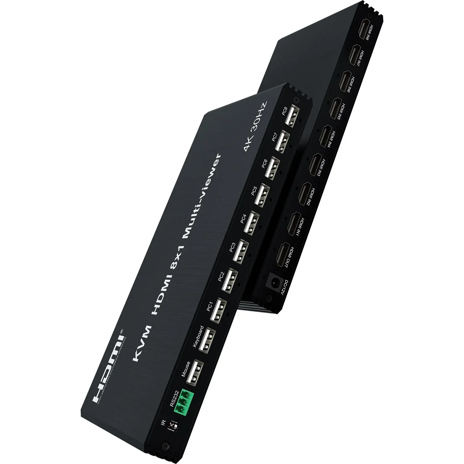 Фото Мультивьюер 4K 8x1 HDMI KVM: бесшовный коммутатор для нескольких экранов, 8-канальный видеомультиплексор, мультивьюер для 2, 4, 6, 8, 9 экранов №2