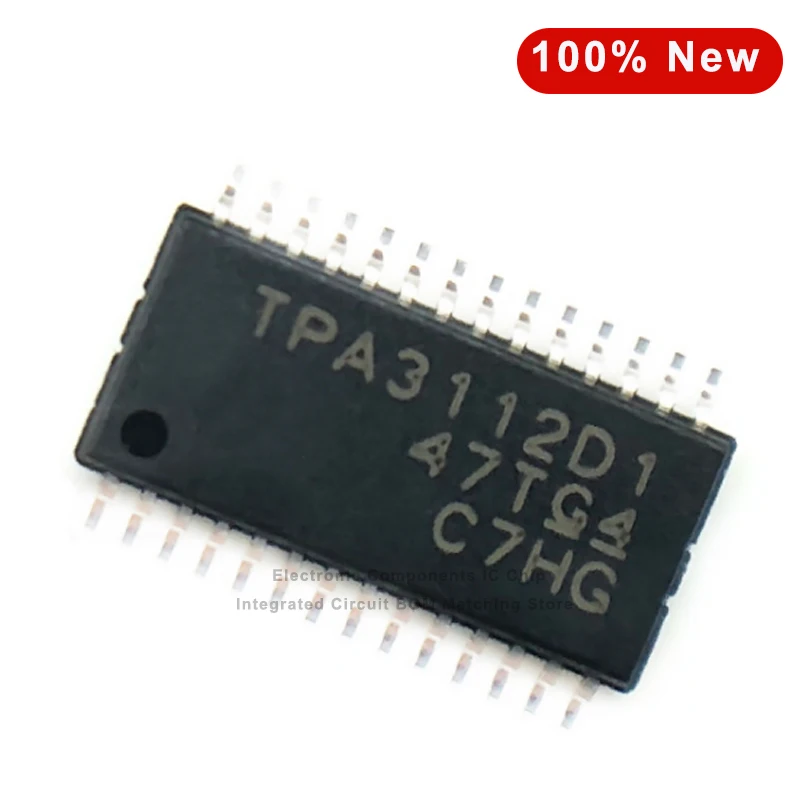 

10pcs/Lot TPA3112D1 TPA3112D1PWPR HTSSOP-28 Audio Amplifiers 25W Filter-Free Mono Class-D Aud Amp IC