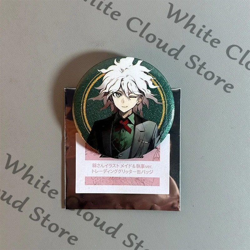 Фото Официальные значки-эмблемы из жести по аниме Danganronpa: Нагито Комаэда, Наэги Макото, Киригири Кёко, Селестия Луденберг №1