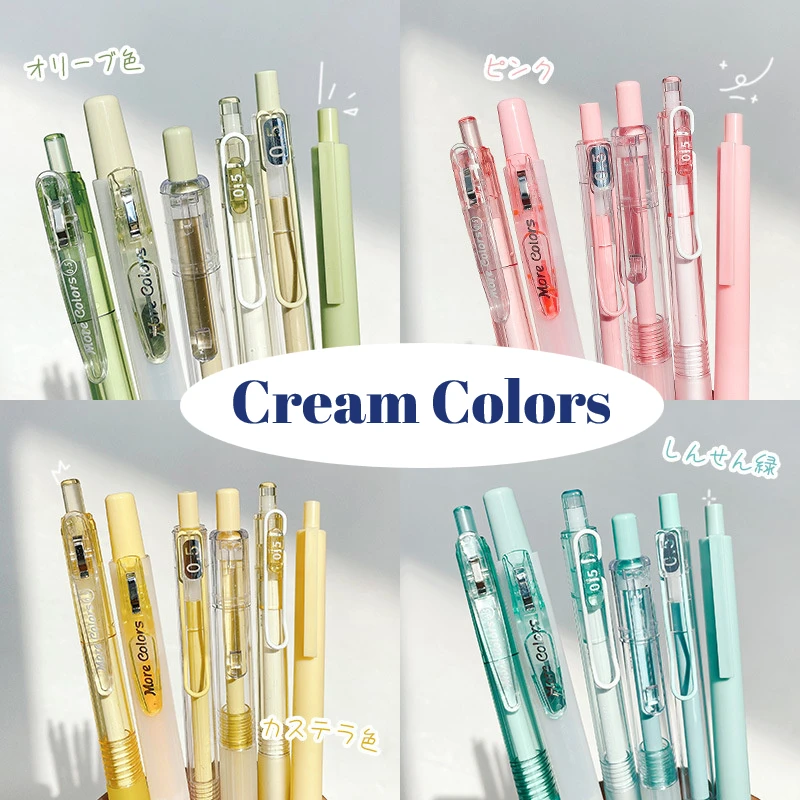 

6pens Kawaii Gel Pens For Writing Color Highlighter Set School Students Pens Lot Ins Korean Japanese School Stationery Supply