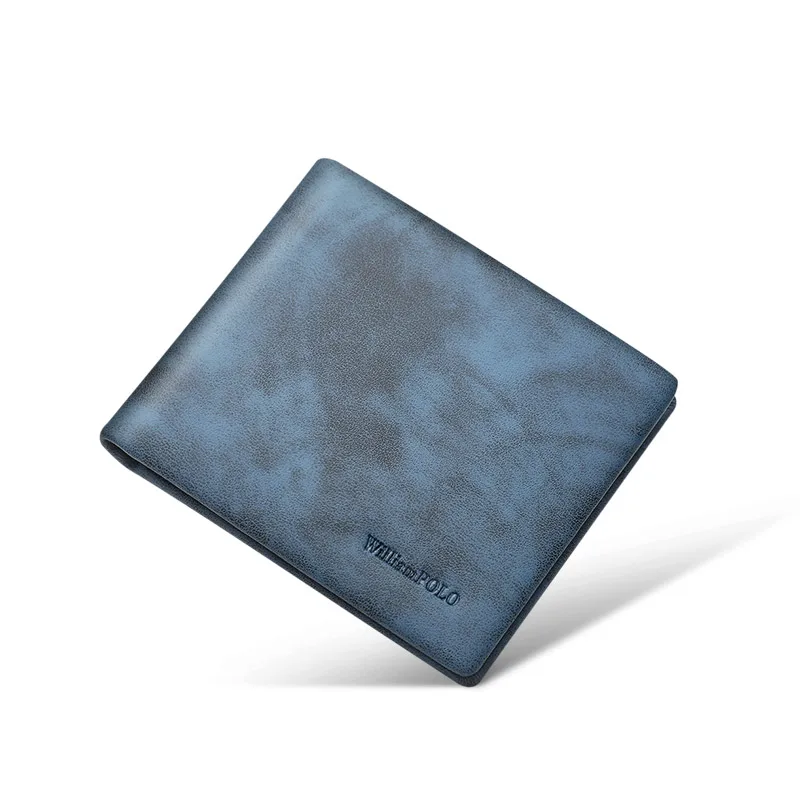 WILLIAMPOLO men's wallet short 100% leather gift card holder fashion business wallet card holder pl221587