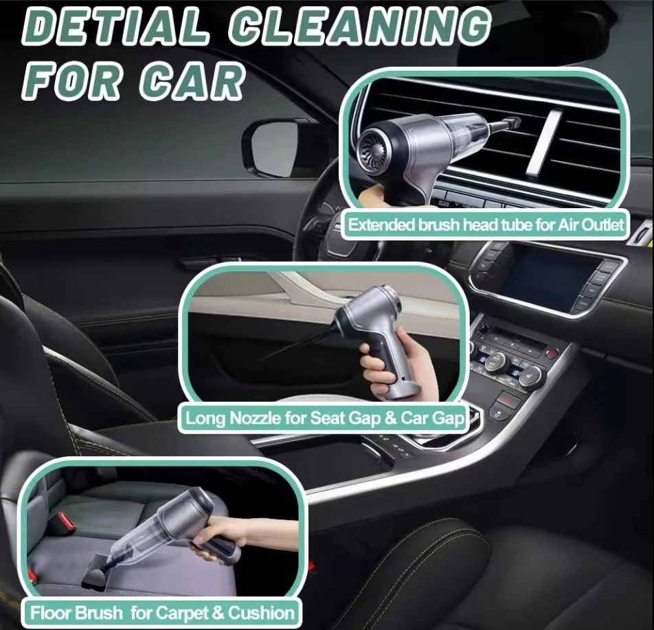 Два версии Многофункциональный 6000PA/10000PA Циклонный автомобильный пылесос 2 в 1