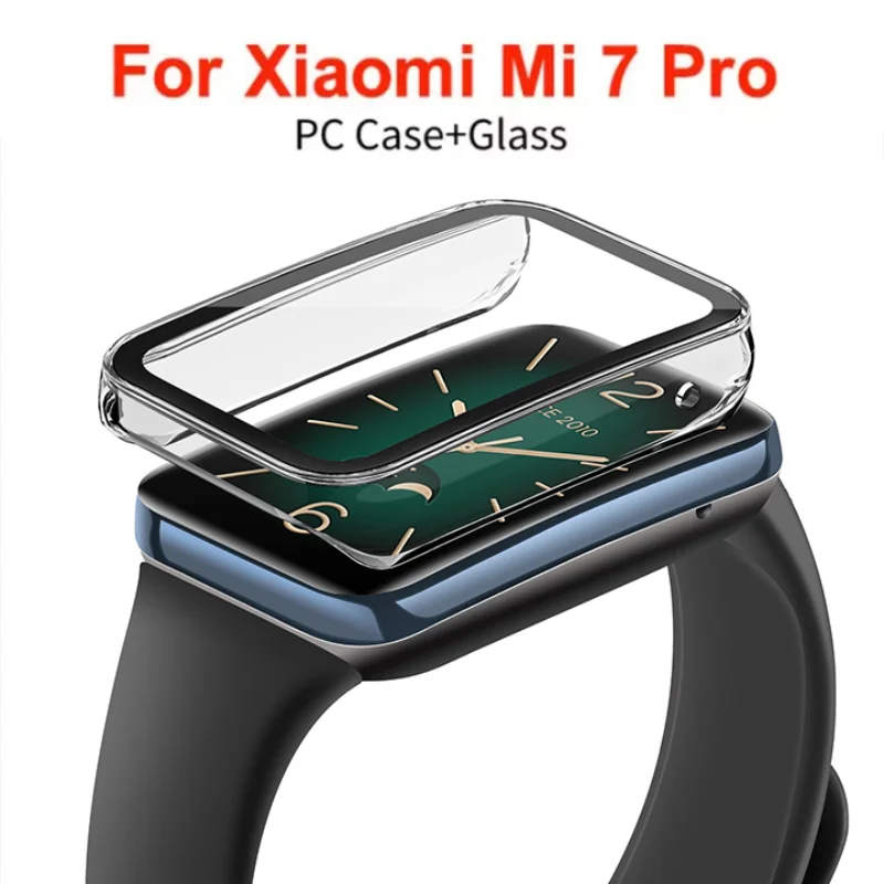 

Чехол 2 в 1 для Xiaomi Mi Band 7 Pro, чехол с защитным стеклом для экрана MiBand 7Pro, защитный чехол, аксессуары для умных часов