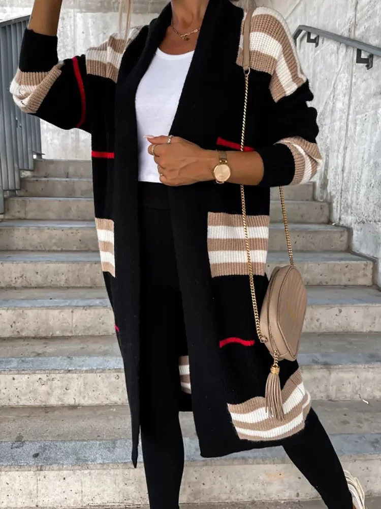 

Женский кардиган с V-образным вырезом, свободного покроя